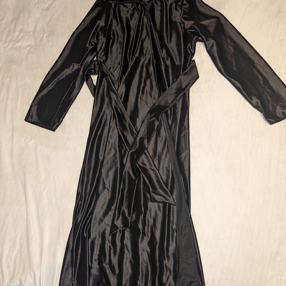 Black Kimono-style Wrap Dress
